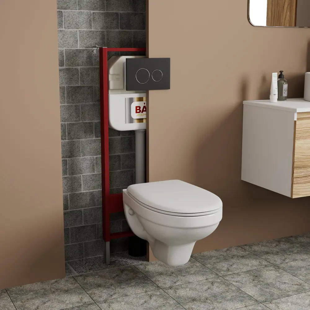 Фото Комплект BAUEDGE NEO45700-30745-Q00005 6 в 1: инсталляция 45 для унитаза, унитаз Rio Luxe 52x35, сиденье микролифт, кнопка Dream, черная мат Фото Комплект BAUEDGE NEO45700-30745-Q00005 6 в 1: инсталляция 45 для унитаза, унитаз Rio Luxe 52x35, сиденье микролифт, кнопка Dream, черная мат