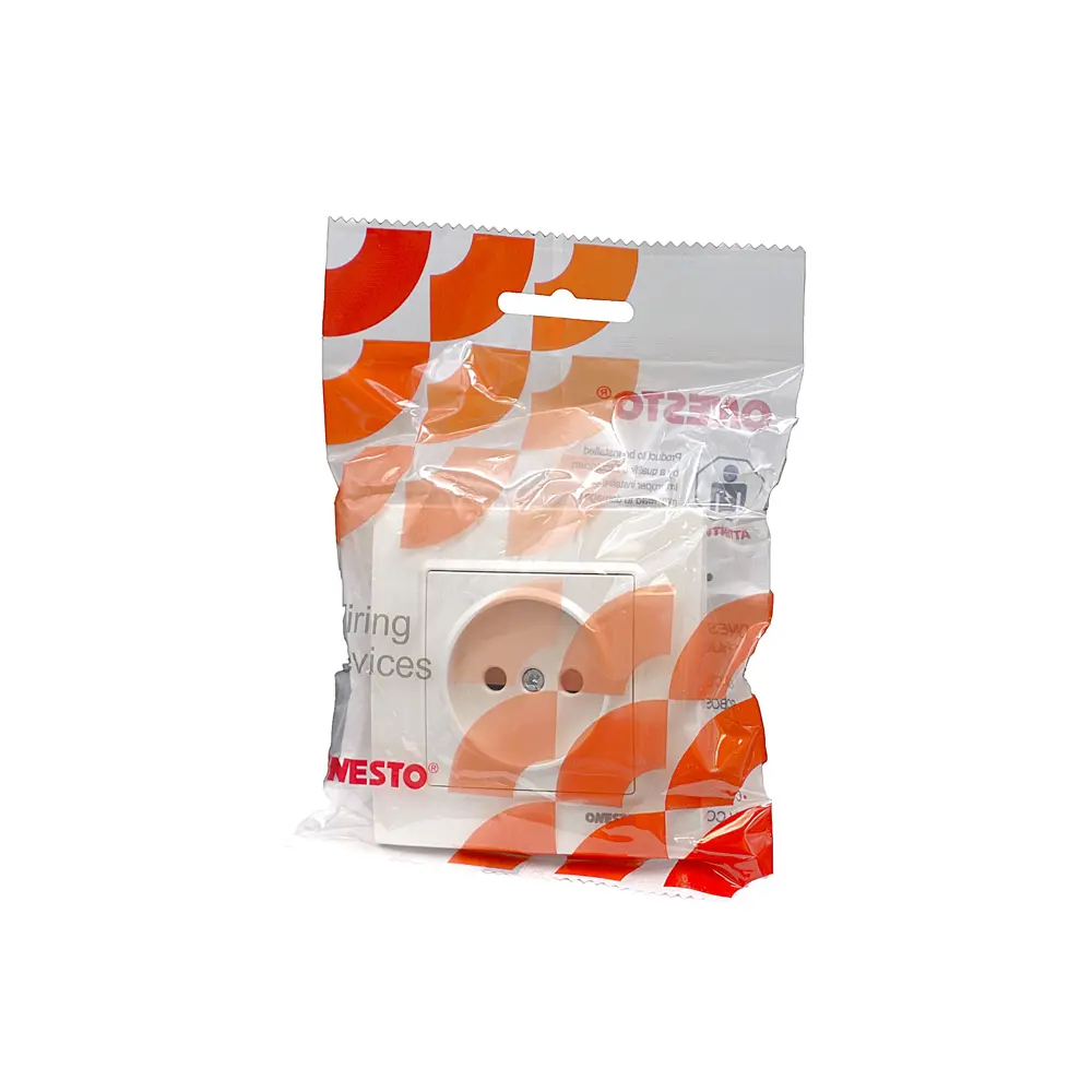 Фото 2 Розетка встраиваемая Onesto onE61P11R цвет белый 3 шт.