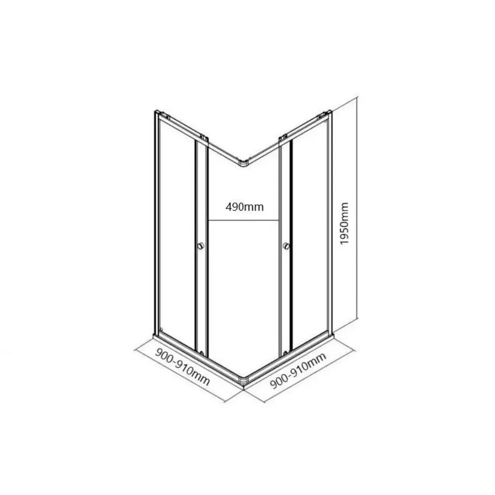 Фото 5 Душевой уголок Doccia GLASS90y/GR/5CHMT угол 90x90см хромированный профиль эффект стекла прозрачный Фото 5 Душевой уголок Doccia GLASS90y/GR/5CHMT угол 90x90см хромированный профиль эффект стекла прозрачный