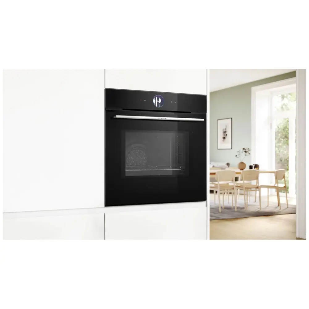 Фото 2 Встраиваемый духовой шкаф Bosch Hmg776Nb1 59.40x59.50x56.80 см цвет черный Фото 2 Встраиваемый духовой шкаф Bosch Hmg776Nb1 59.40x59.50x56.80 см цвет черный