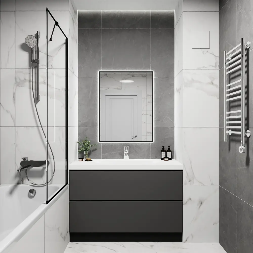 Фото 3 Зеркало со встроенной подсветкой One mirror 9070чсх 70x90 см Фото 3 Зеркало со встроенной подсветкой One mirror 9070чсх 70x90 см