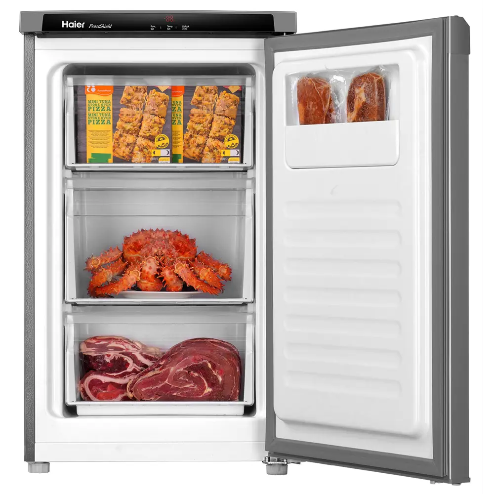 Фото 3 Отдельностоящая морозильная камера Haier HF-82SAA 50x84x55 см цвет серебристый Фото 3 Отдельностоящая морозильная камера Haier HF-82SAA 50x84x55 см цвет серебристый