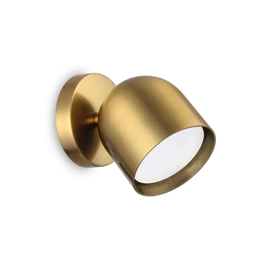 Фото Настенный светильник Ideal lux Dodo 314129 цвет латунь Фото Настенный светильник Ideal lux Dodo 314129 цвет латунь