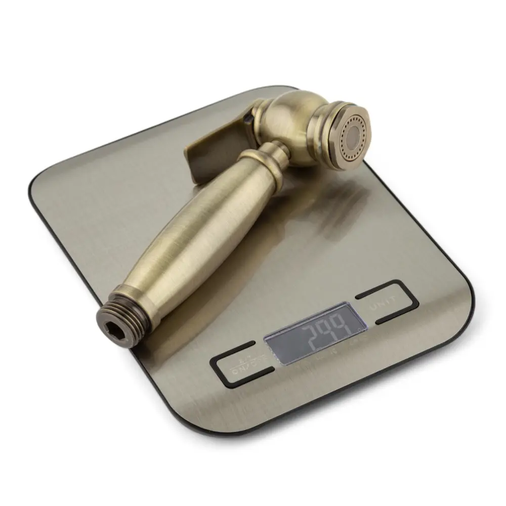 Фото 5 Лейка для душа Oute TH105Q 1 режимная цвет бронза античная