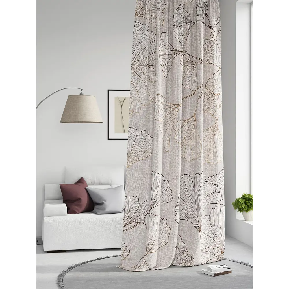 Фото Штора на шторной ленте Comfy Way Нилсти - 205 CW593205-260, 260x150 см, цвет бежевый Фото Штора на шторной ленте Comfy Way Нилсти - 205 CW593205-260, 260x150 см, цвет бежевый
