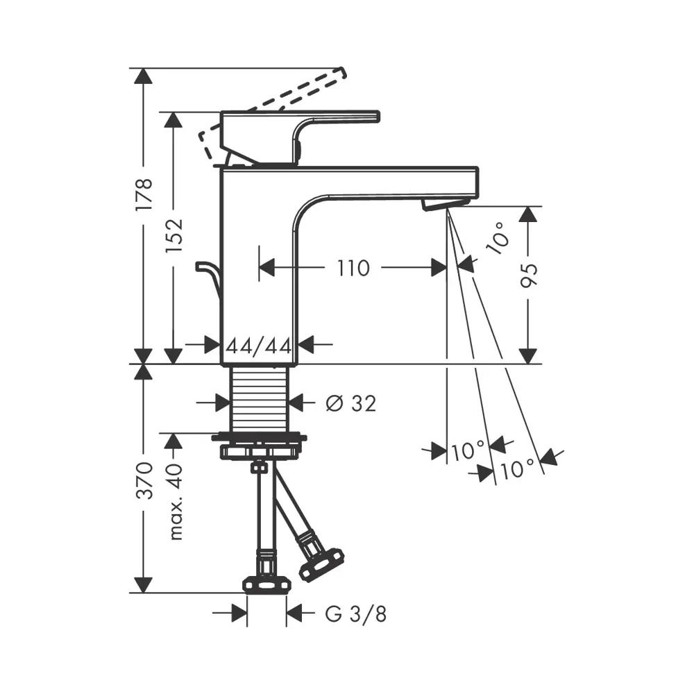 Фото 2 Смеситель для раковины Hansgrohe Vernis Shape 71561000
