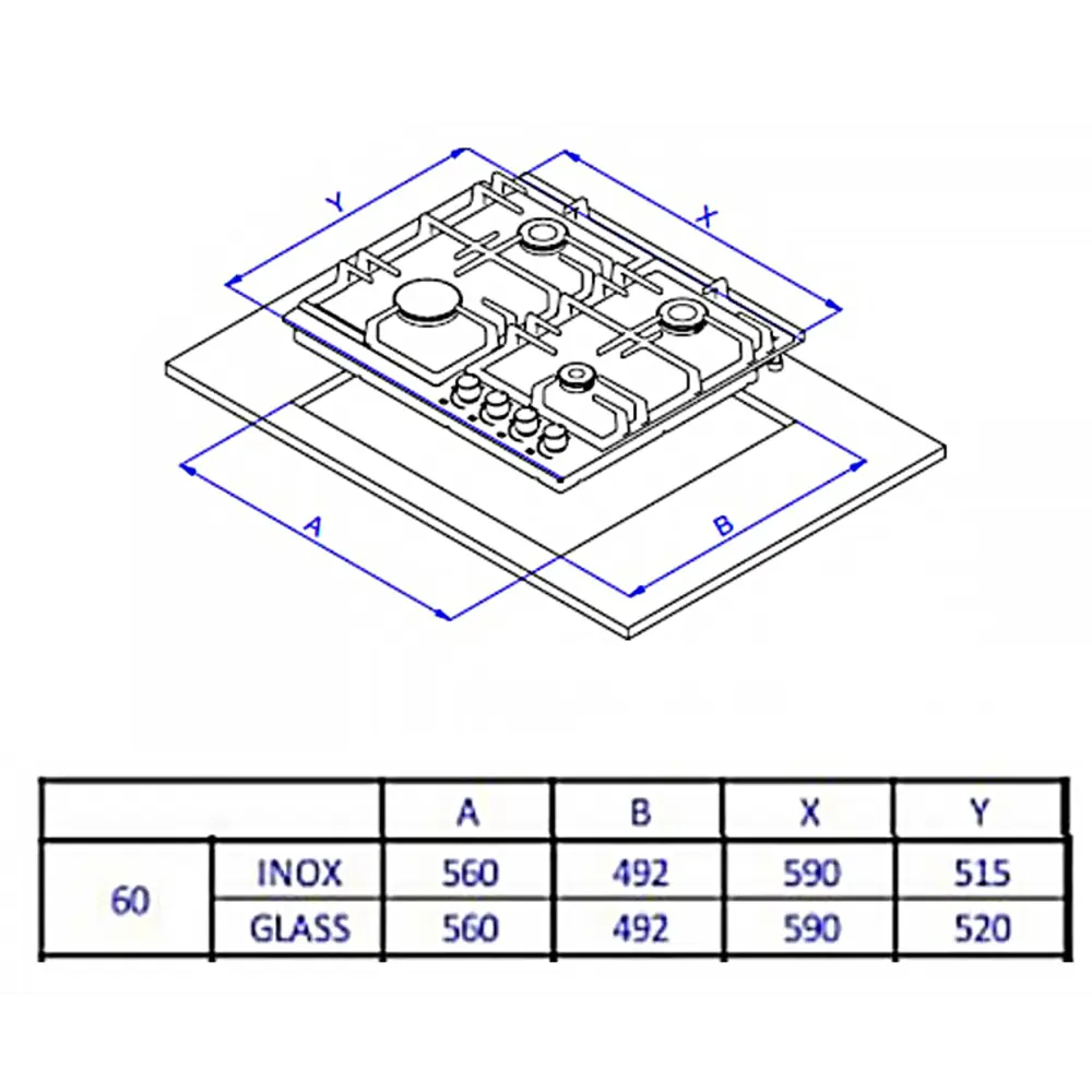 Фото 6 Газовая варочная панель Weissgauff HG 641 BGV 60 см 4 конфорки цвет черный