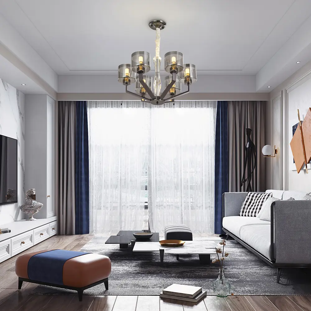 Фото 2 Люстра подвесная Arte Milano Neapolis72307 3327.70320-6-620-400-e27-6.bn 6 ламп 12 м² цвет никель Фото 2 Люстра подвесная Arte Milano Neapolis72307 3327.70320-6-620-400-e27-6.bn 6 ламп 12 м² цвет никель