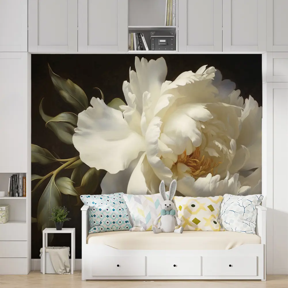 Фото 10 Фотообои флизелиновые Urban Style Белый пион UST5849, 200x180 см Фото 10 Фотообои флизелиновые Urban Style Белый пион UST5849, 200x180 см