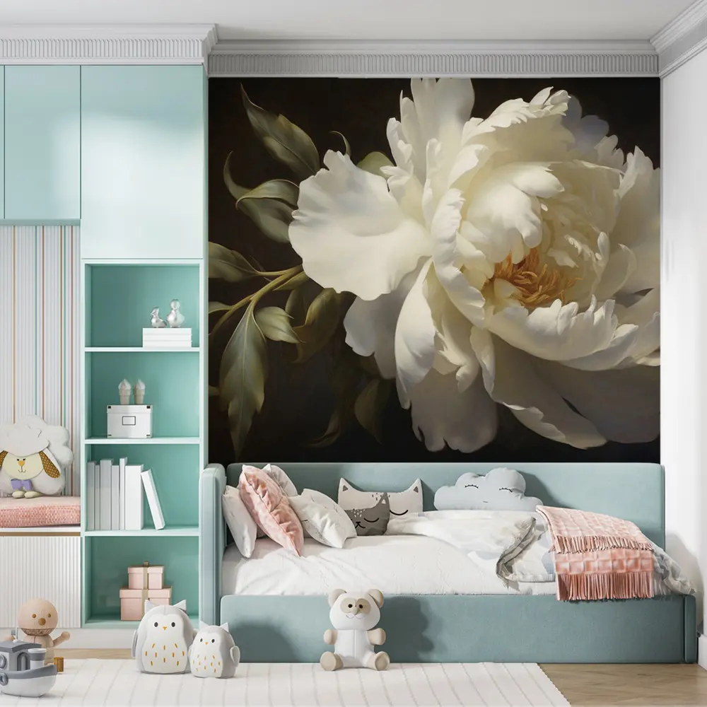 Фото 8 Фотообои флизелиновые Urban Style Белый пион UST5849, 200x180 см Фото 8 Фотообои флизелиновые Urban Style Белый пион UST5849, 200x180 см