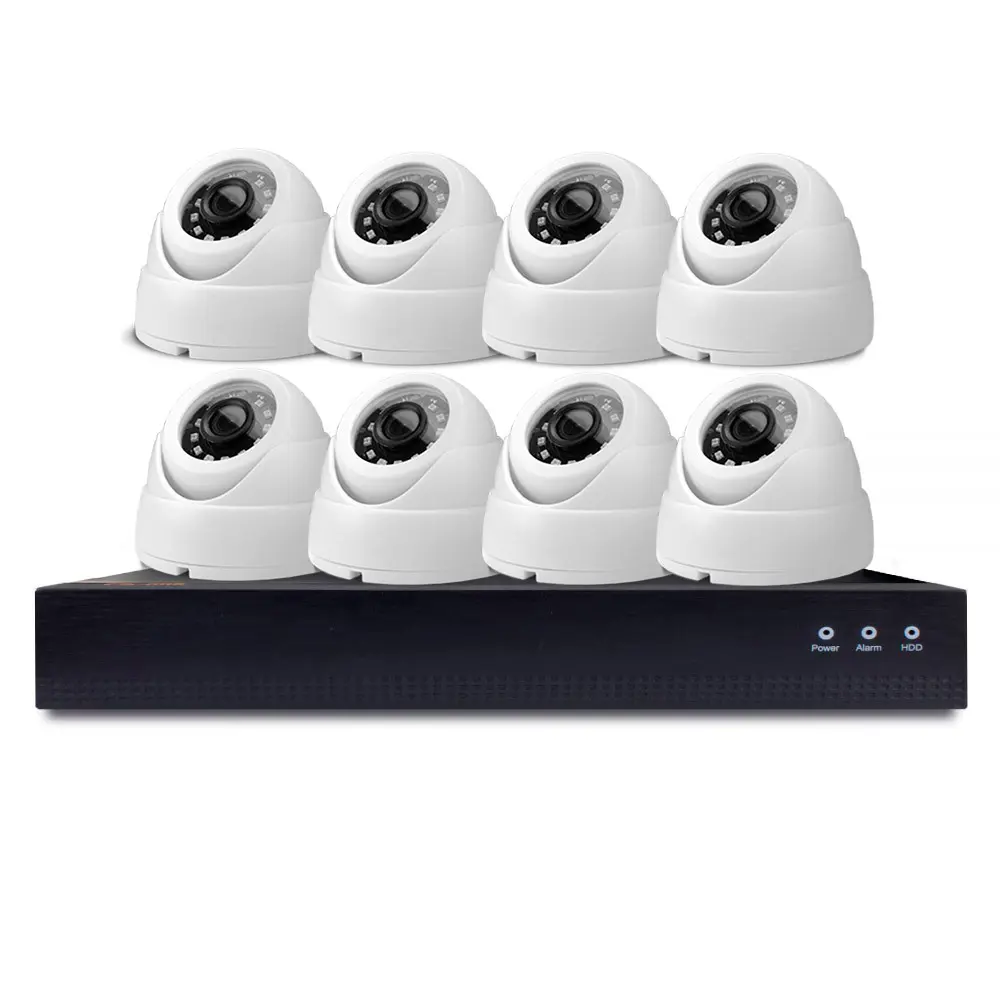 Фото Комплект для видеонаблюдения IP PS-link 2Мп 8 камер для помещения с POE питанием цвет белый Фото Комплект для видеонаблюдения IP PS-link 2Мп 8 камер для помещения с POE питанием цвет белый
