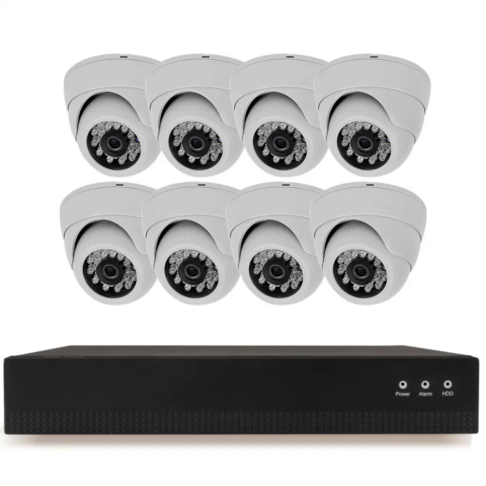 Фото 2 Комплект для видеонаблюдения IP PS-link 2Мп 8 камер для помещения с POE питанием цвет белый Фото 2 Комплект для видеонаблюдения IP PS-link 2Мп 8 камер для помещения с POE питанием цвет белый