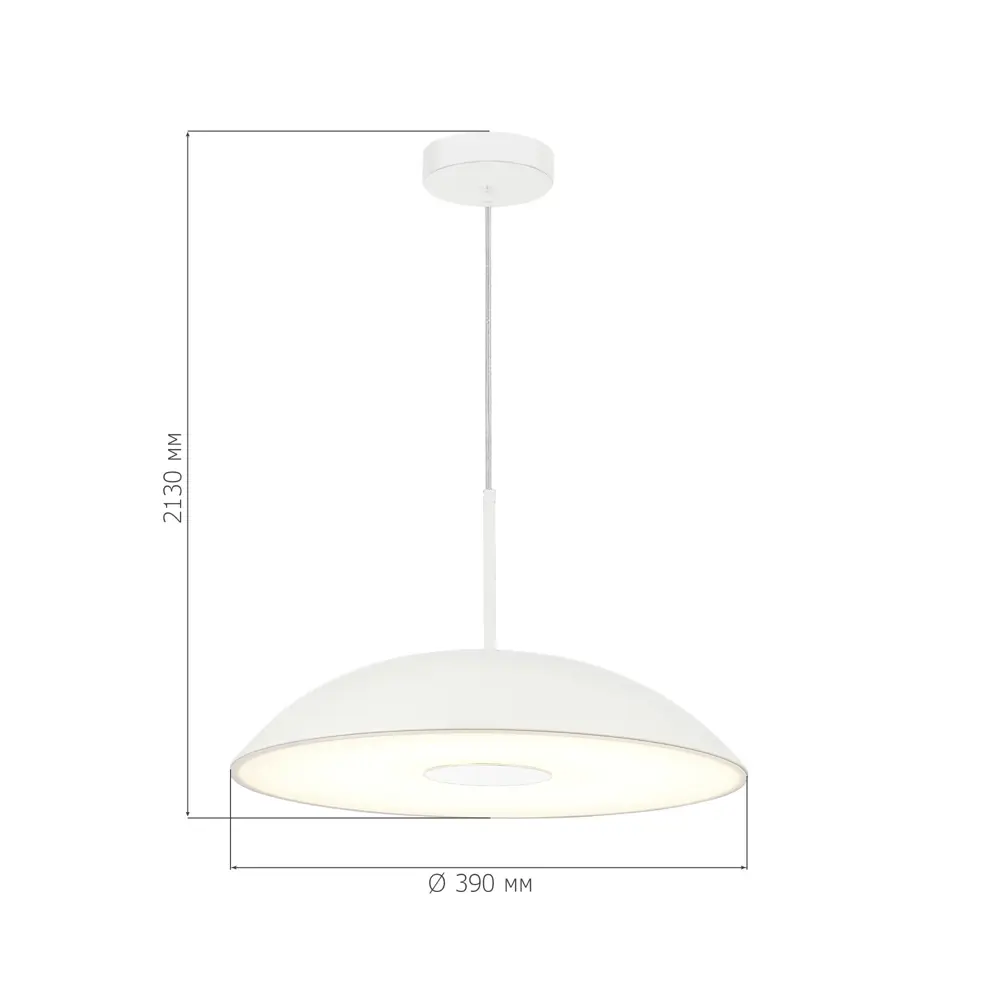 Фото Светильник подвесной светодиодный St Luce Lid Sl6128.503.01 8 м² теплый белый (желтый) свет цвет белый Фото Светильник подвесной светодиодный St Luce Lid Sl6128.503.01 8 м² теплый белый (желтый) свет цвет белый