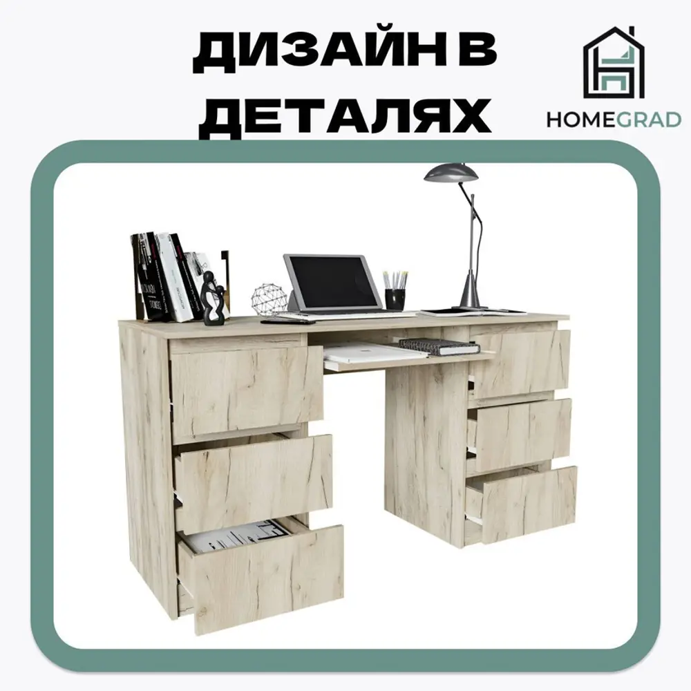 Фото 3 Стол многофункциональный Homegrad СТПИСНОРДСЕР 135.4x77x50 см ЛДСП цвет дуб крафт серый Фото 3 Стол многофункциональный Homegrad СТПИСНОРДСЕР 135.4x77x50 см ЛДСП цвет дуб крафт серый