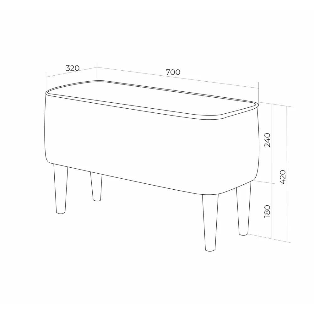 Фото 7 Банкетка Monofix Одос Тропики 70x42x70 см цвет коричневый Фото 7 Банкетка Monofix Одос Тропики 70x42x70 см цвет коричневый