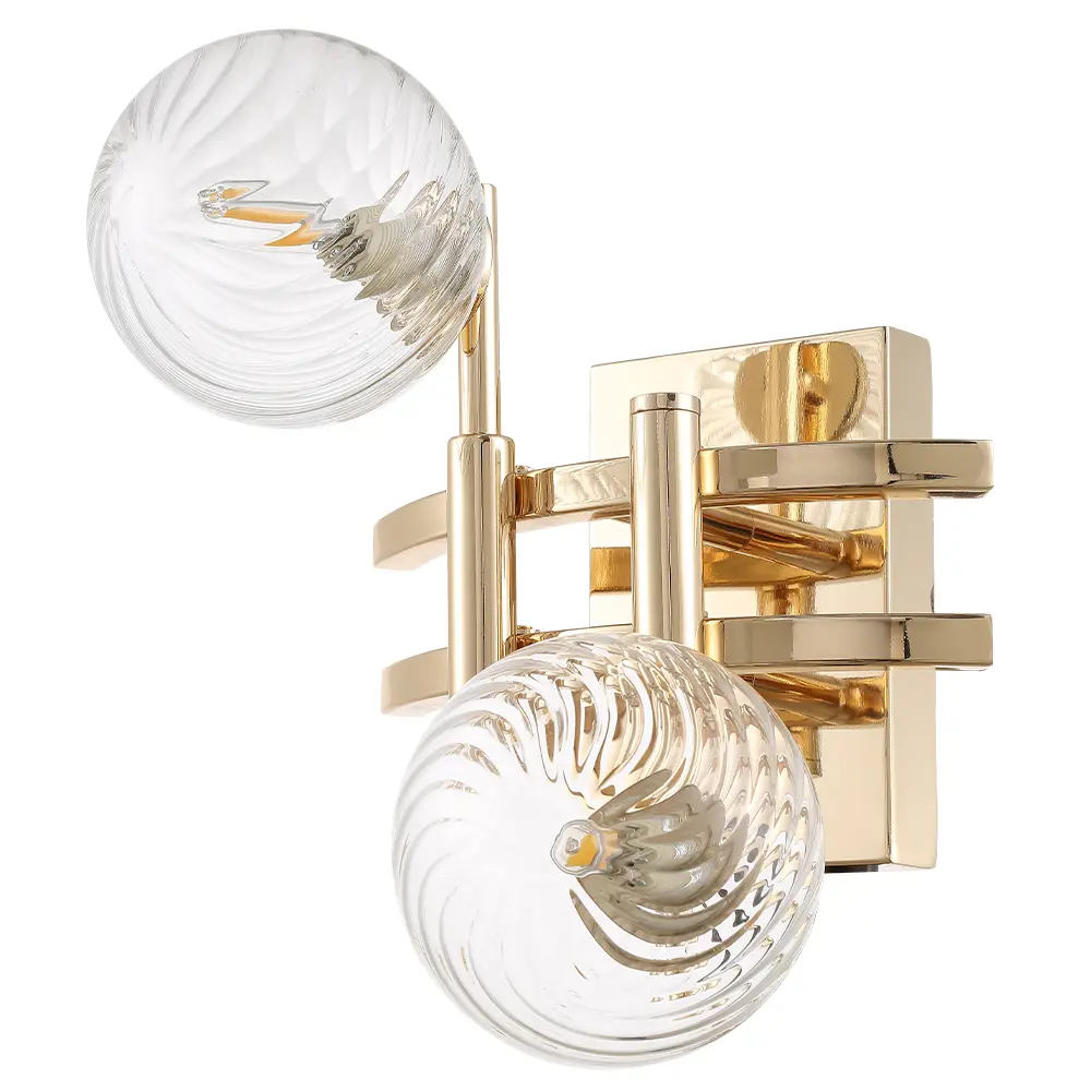 Фото 3 Настенный светильник Crystal Lux Luxury ap2 gold цвет золото/прозрачный Фото 3 Настенный светильник Crystal Lux Luxury ap2 gold цвет золото/прозрачный
