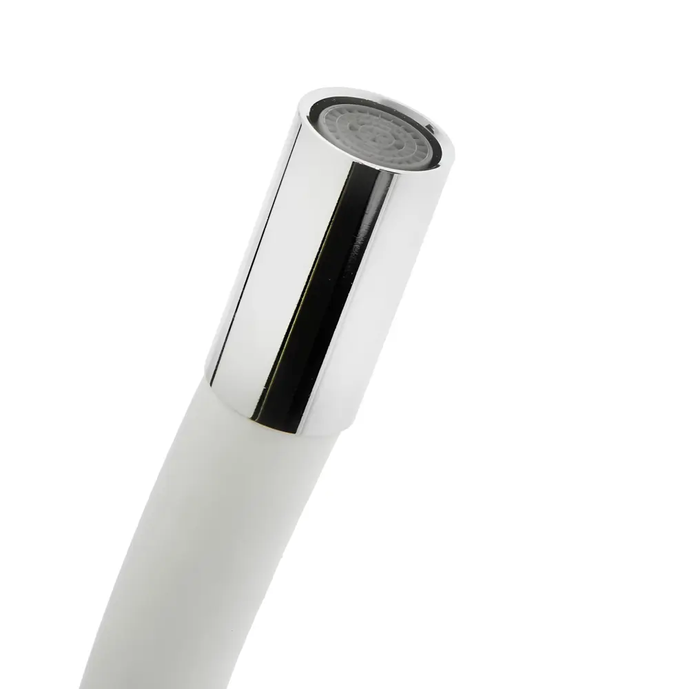 Фото 4 Смеситель для кухни Zein 7443402 гибкий излив 33 см цвет хром, белый, сатин