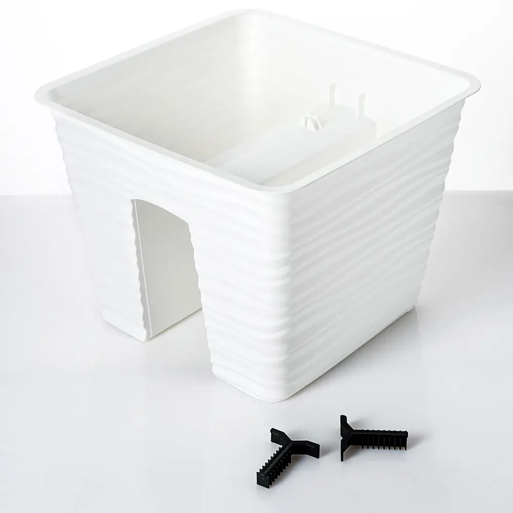 Фото 2 Балконный ящик Sahara reiling Form-plastic 27x27 см 8.35 л полипропилен белый Фото 2 Балконный ящик Sahara reiling Form-plastic 27x27 см 8.35 л полипропилен белый