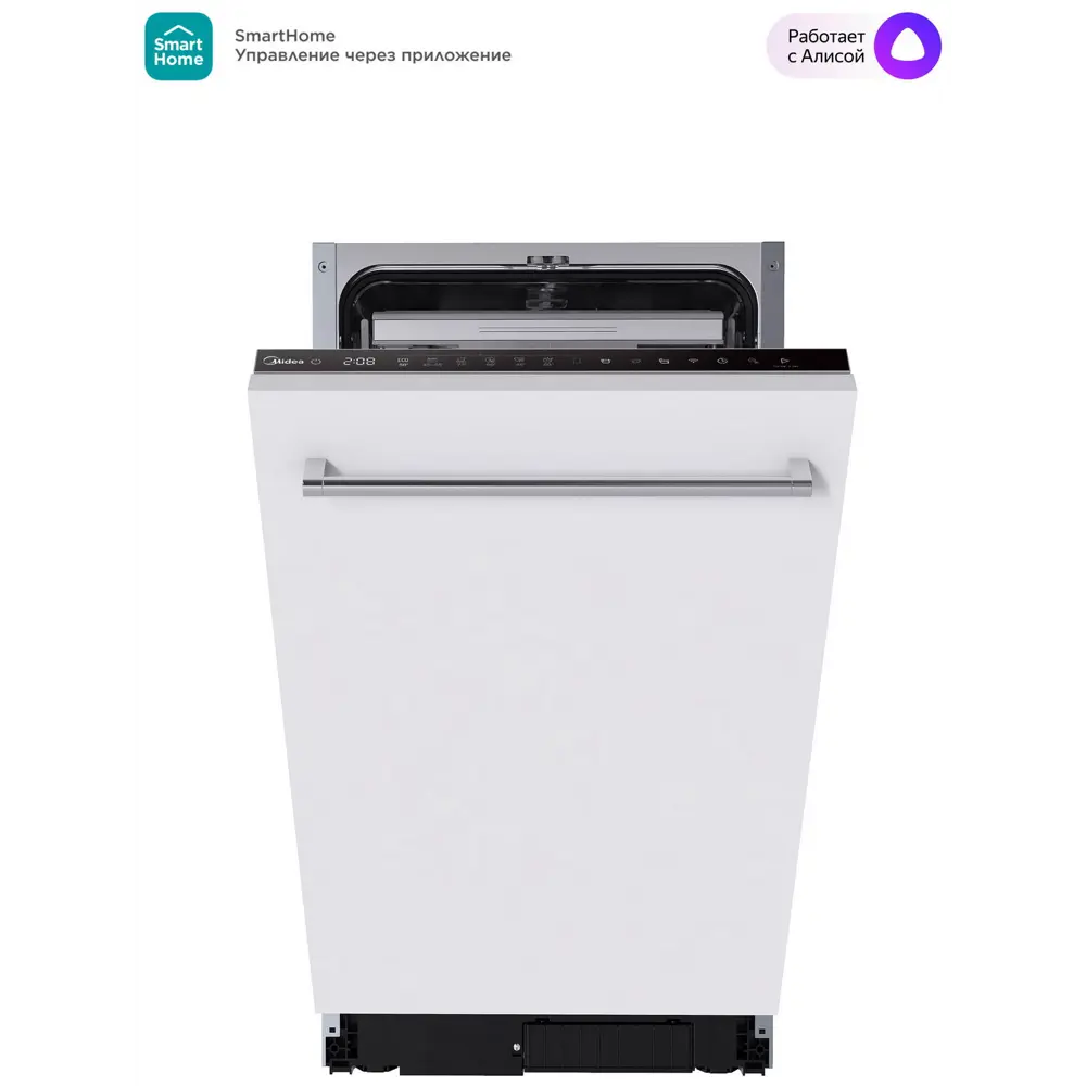 Фото 2 Встраиваемая посудомоечная машина Midea MID45S450I 44.8 см 6 программ цвет нержавеющая сталь Фото 2 Встраиваемая посудомоечная машина Midea MID45S450I 44.8 см 6 программ цвет нержавеющая сталь