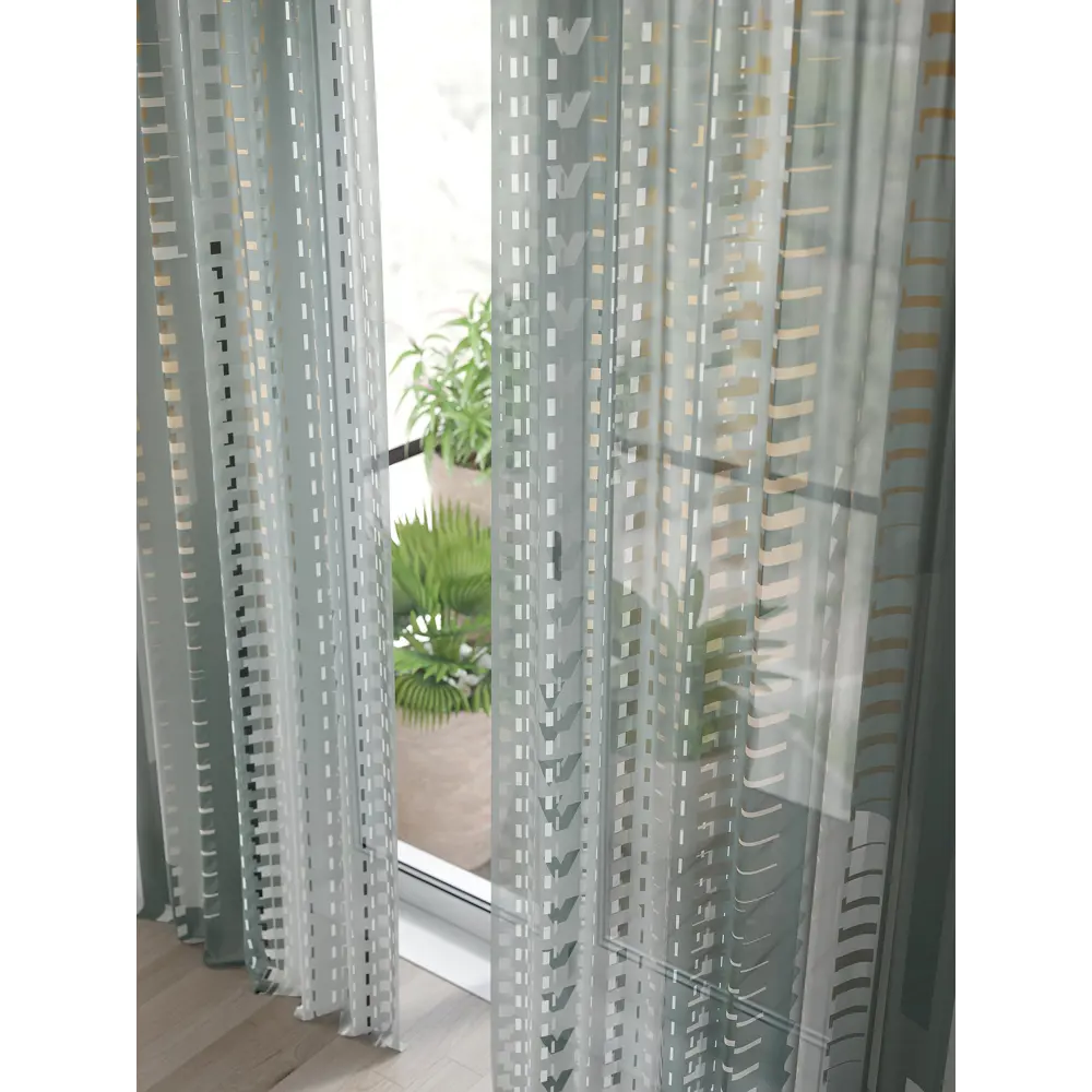 Фото 4 Тюль Comfy Way Алоуна - 23 CW580023-240 150x240 см на шторной ленте цвет зеленый 2 шт Фото 4 Тюль Comfy Way Алоуна - 23 CW580023-240 150x240 см на шторной ленте цвет зеленый 2 шт