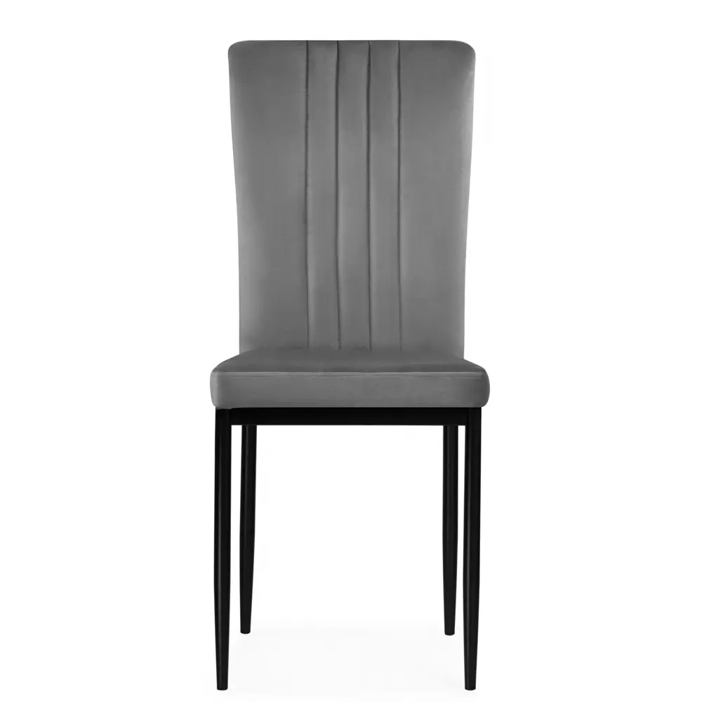 Фото 3 Стул Woodville Rek 40x94x54 см Велюр цвет темно-серый/черный Фото 3 Стул Woodville Rek 40x94x54 см Велюр цвет темно-серый/черный