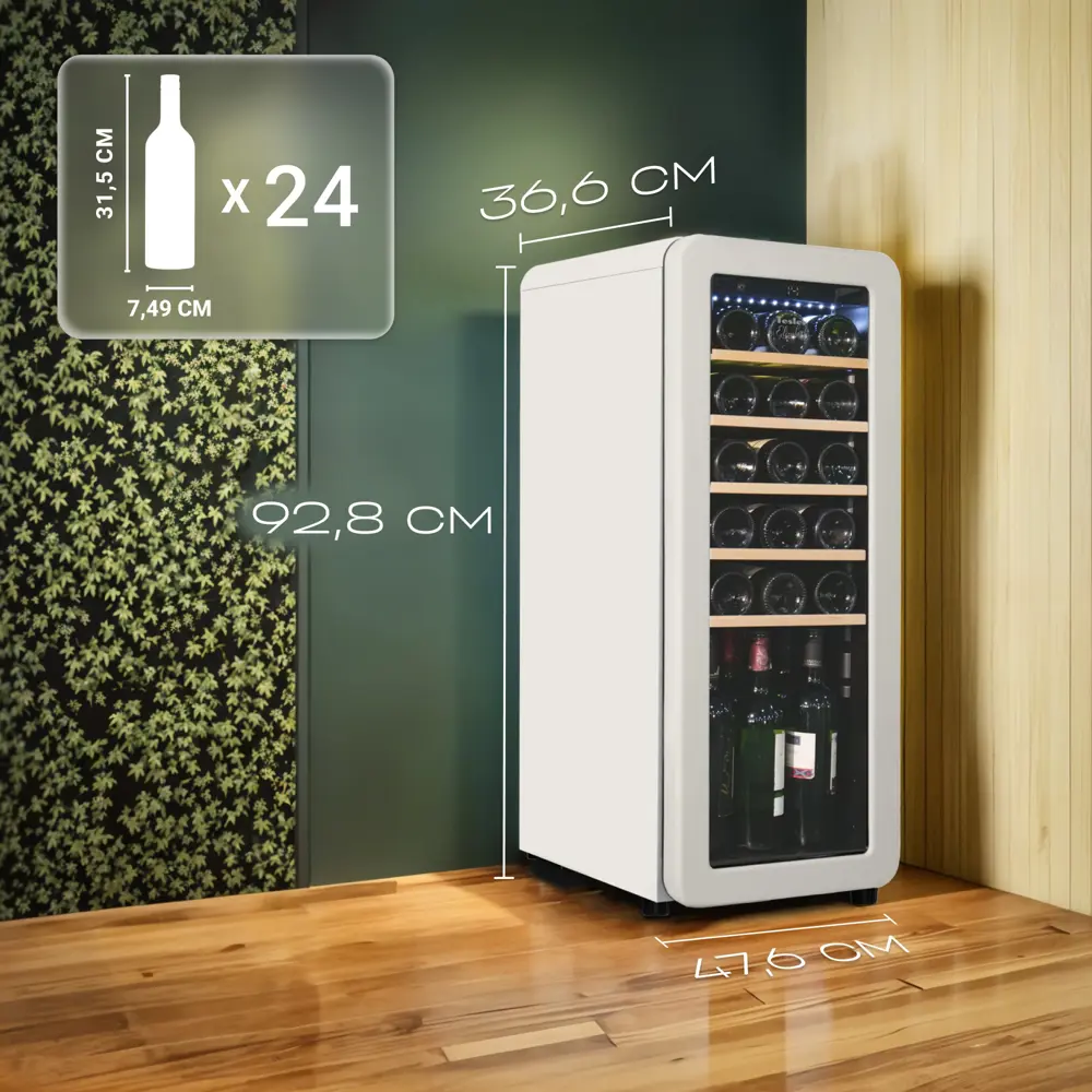 Фото 5 Винный шкаф Tesler 36.6х92.8х47.6 см 24 бутылок цвет слоновая кость Фото 5 Винный шкаф Tesler 36.6х92.8х47.6 см 24 бутылок цвет слоновая кость