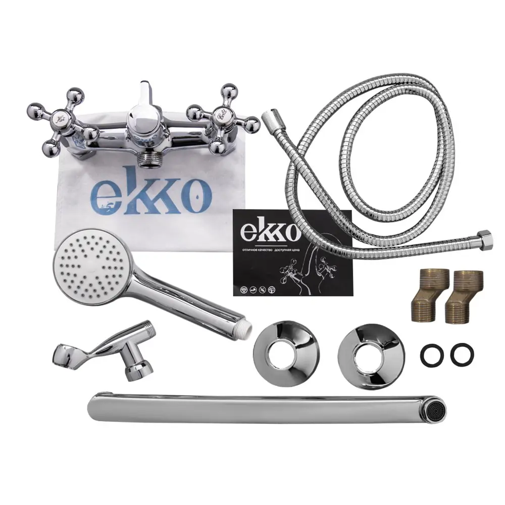 Фото 5 Смеситель для ванны Ekko E22019 цвет хром