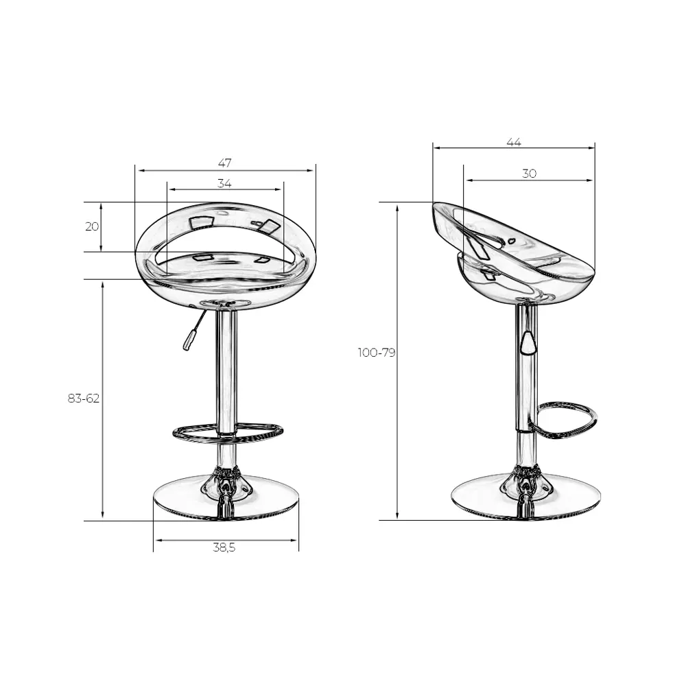 Фото 3 Барный стул Dobrin Disco lm-1010 47x100x44 см цвет серый 2 шт Фото 3 Барный стул Dobrin Disco lm-1010 47x100x44 см цвет серый 2 шт