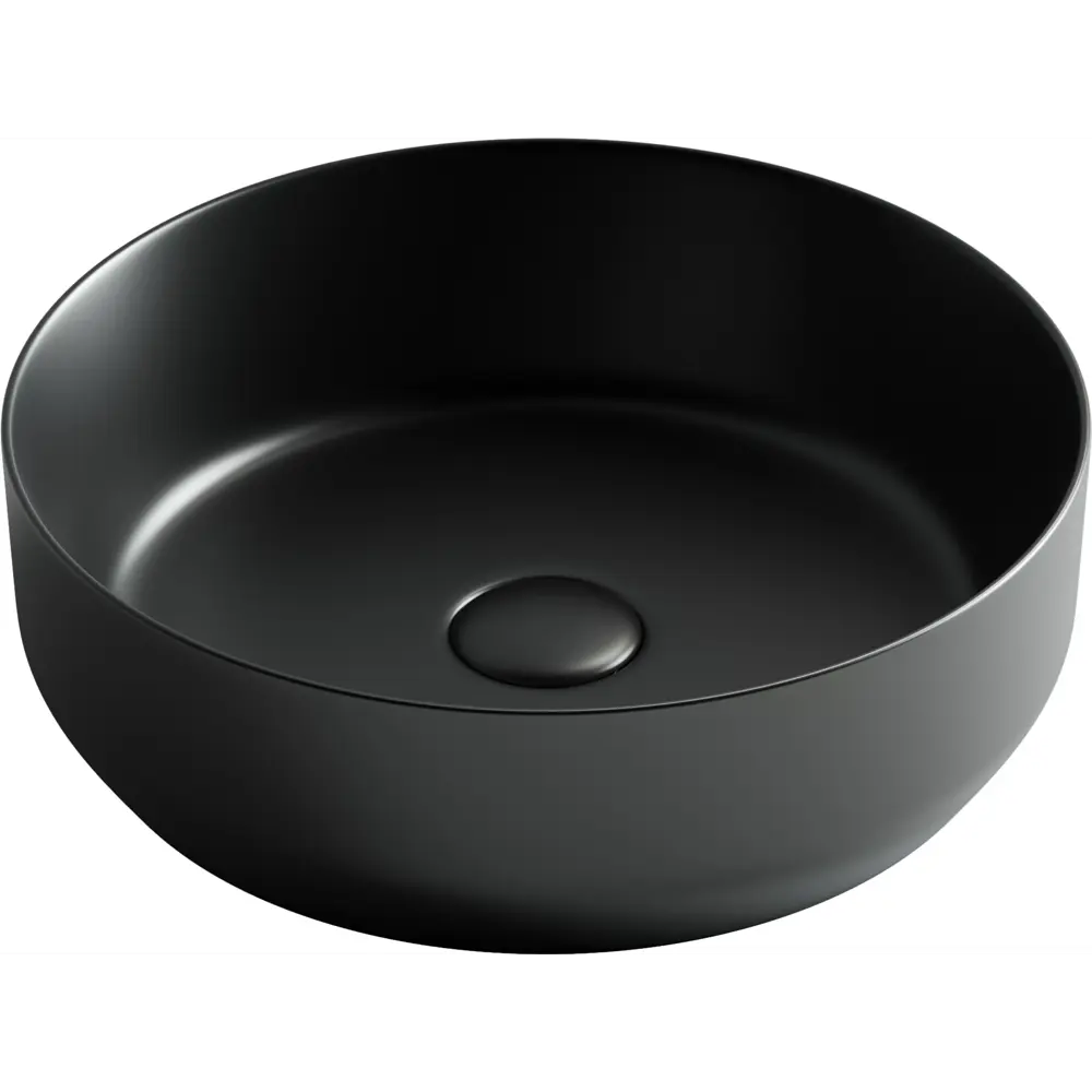 Фото Накладная раковина CERAMICANOVA Element CN6022MB 39x39 чёрный матовый круглая Фото Накладная раковина CERAMICANOVA Element CN6022MB 39x39 чёрный матовый круглая