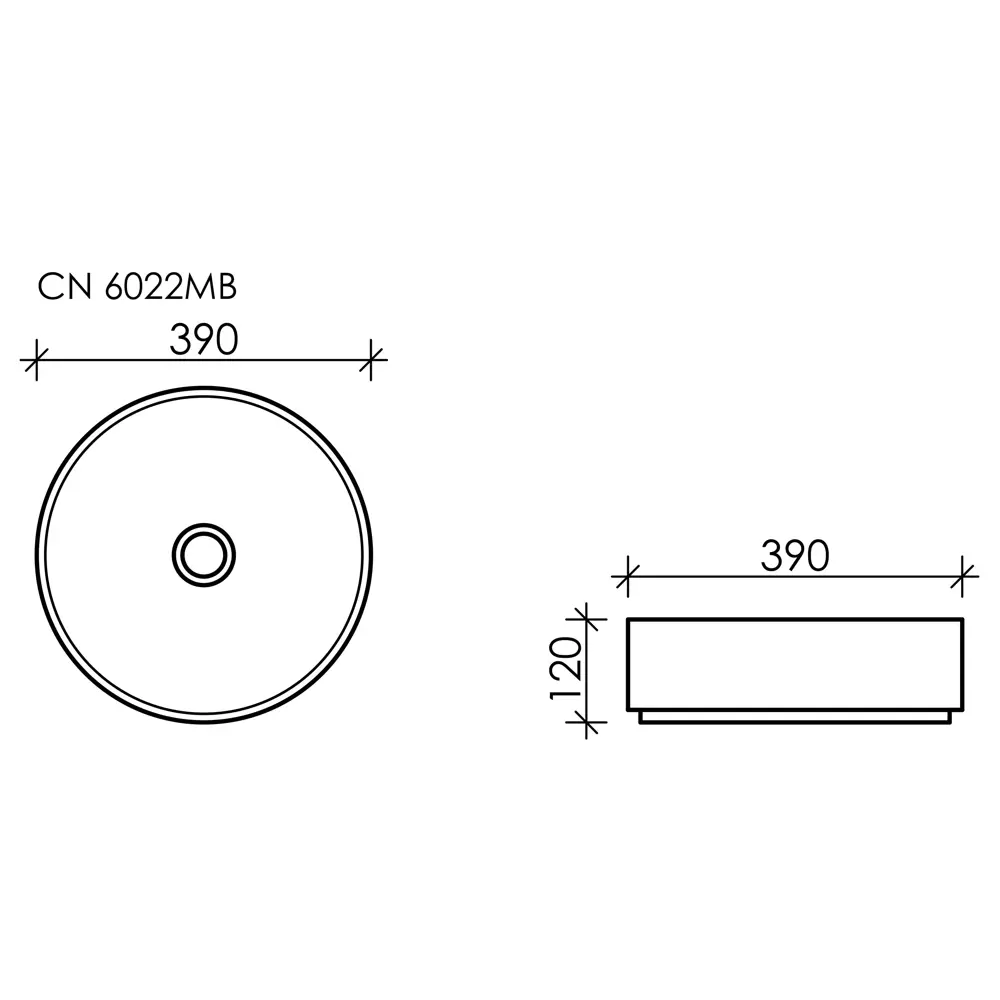 Фото 7 Накладная раковина CERAMICANOVA Element CN6022MB 39x39 чёрный матовый круглая Фото 7 Накладная раковина CERAMICANOVA Element CN6022MB 39x39 чёрный матовый круглая