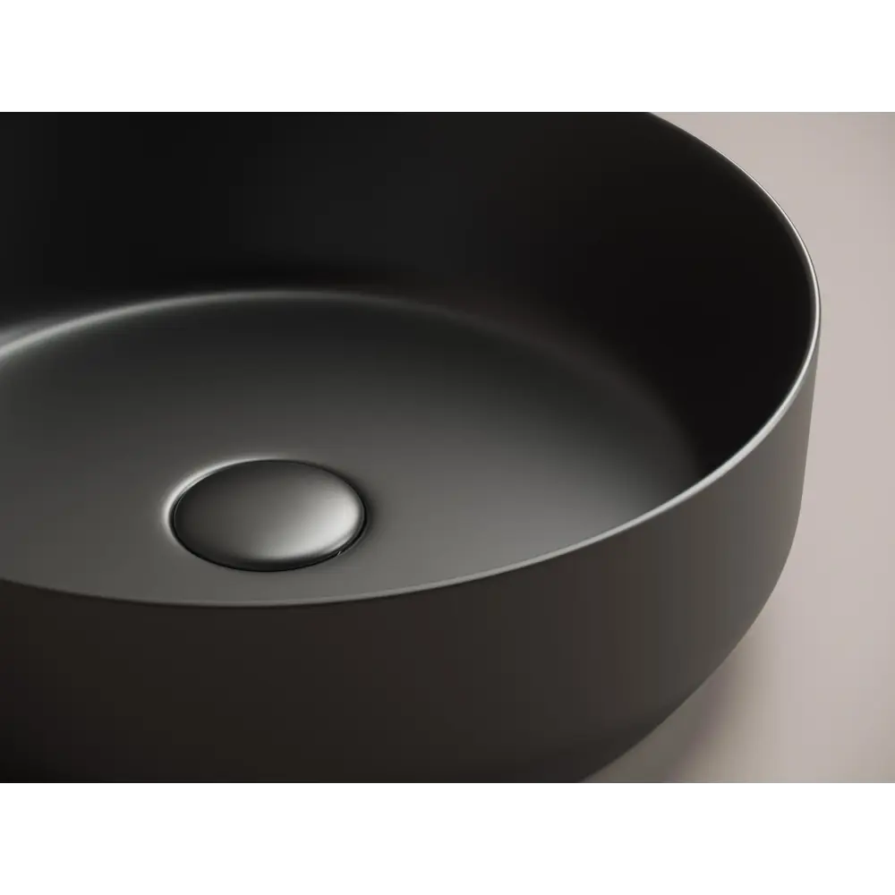 Фото 6 Накладная раковина CERAMICANOVA Element CN6022MB 39x39 чёрный матовый круглая Фото 6 Накладная раковина CERAMICANOVA Element CN6022MB 39x39 чёрный матовый круглая