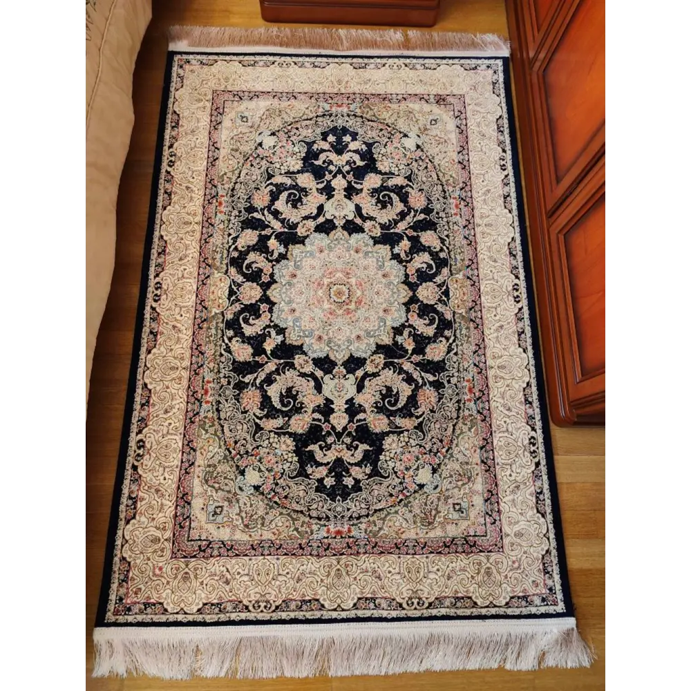 Фото 9 Ковер Farrahi Carpet полиэстер Arsham 100х150 см цвет темно-синий Фото 9 Ковер Farrahi Carpet полиэстер Arsham 100х150 см цвет темно-синий