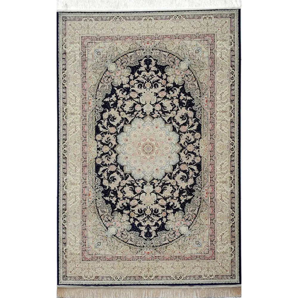 Фото Ковер Farrahi Carpet полиэстер Arsham 100х150 см цвет темно-синий Фото Ковер Farrahi Carpet полиэстер Arsham 100х150 см цвет темно-синий