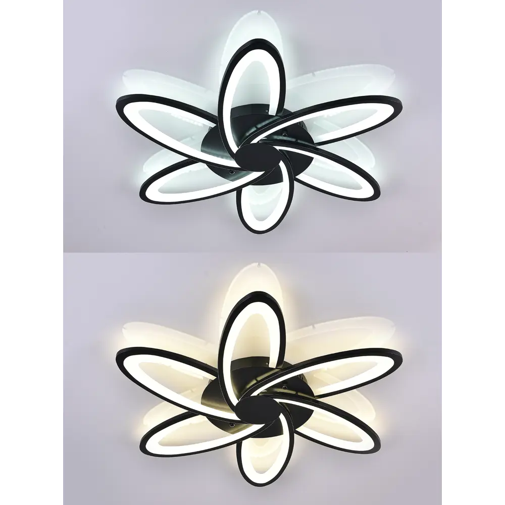 Фото 2 Люстра потолочная светодиодная Natali Kovaltseva HIGH-TECH LED LAMPS 82008 BLACK с пультом управления 1 лампа 18 м² цвет черный Фото 2 Люстра потолочная светодиодная Natali Kovaltseva HIGH-TECH LED LAMPS 82008 BLACK с пультом управления 1 лампа 18 м² цвет черный