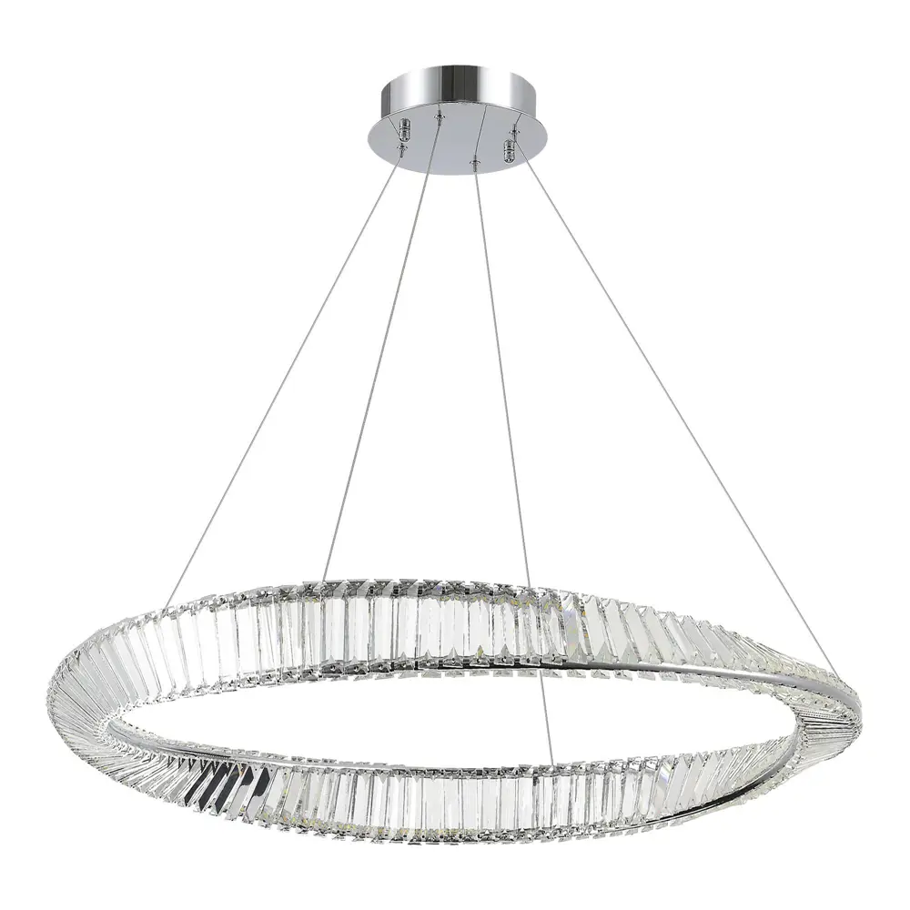 Фото 2 Люстра подвесная светодиодная St luce Ritorto Sl6204.121.01 20 м² теплый белый (желтый) свет цвет хром Фото 2 Люстра подвесная светодиодная St luce Ritorto Sl6204.121.01 20 м² теплый белый (желтый) свет цвет хром