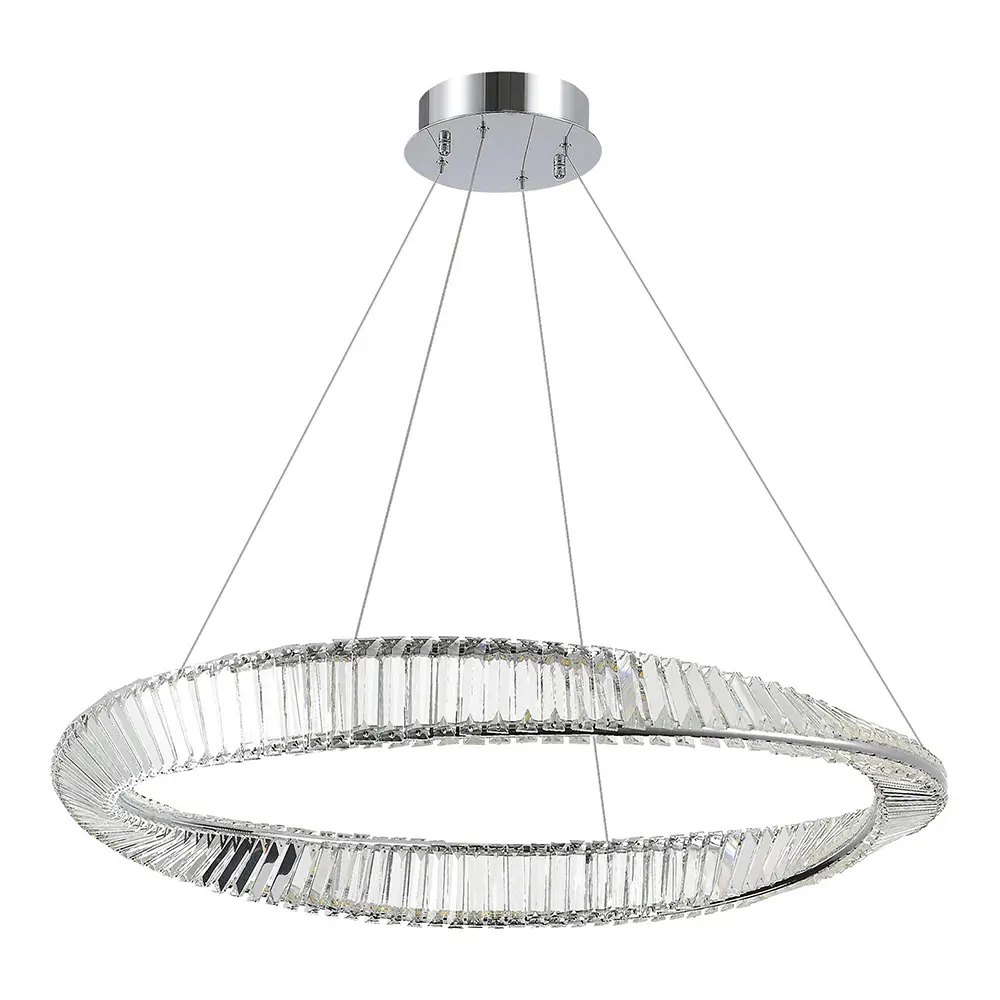Фото 3 Люстра подвесная светодиодная St luce Ritorto Sl6204.121.01 20 м² теплый белый (желтый) свет цвет хром Фото 3 Люстра подвесная светодиодная St luce Ritorto Sl6204.121.01 20 м² теплый белый (желтый) свет цвет хром