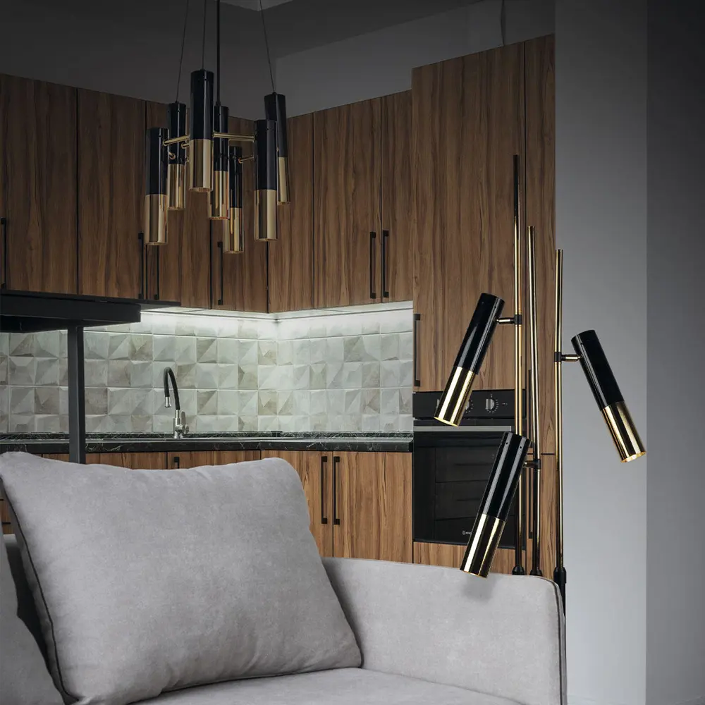 Фото Люстра подвесная LOFT IT 9952-7 IKE 7 ламп 14 м² цвет черный Фото Люстра подвесная LOFT IT 9952-7 IKE 7 ламп 14 м² цвет черный