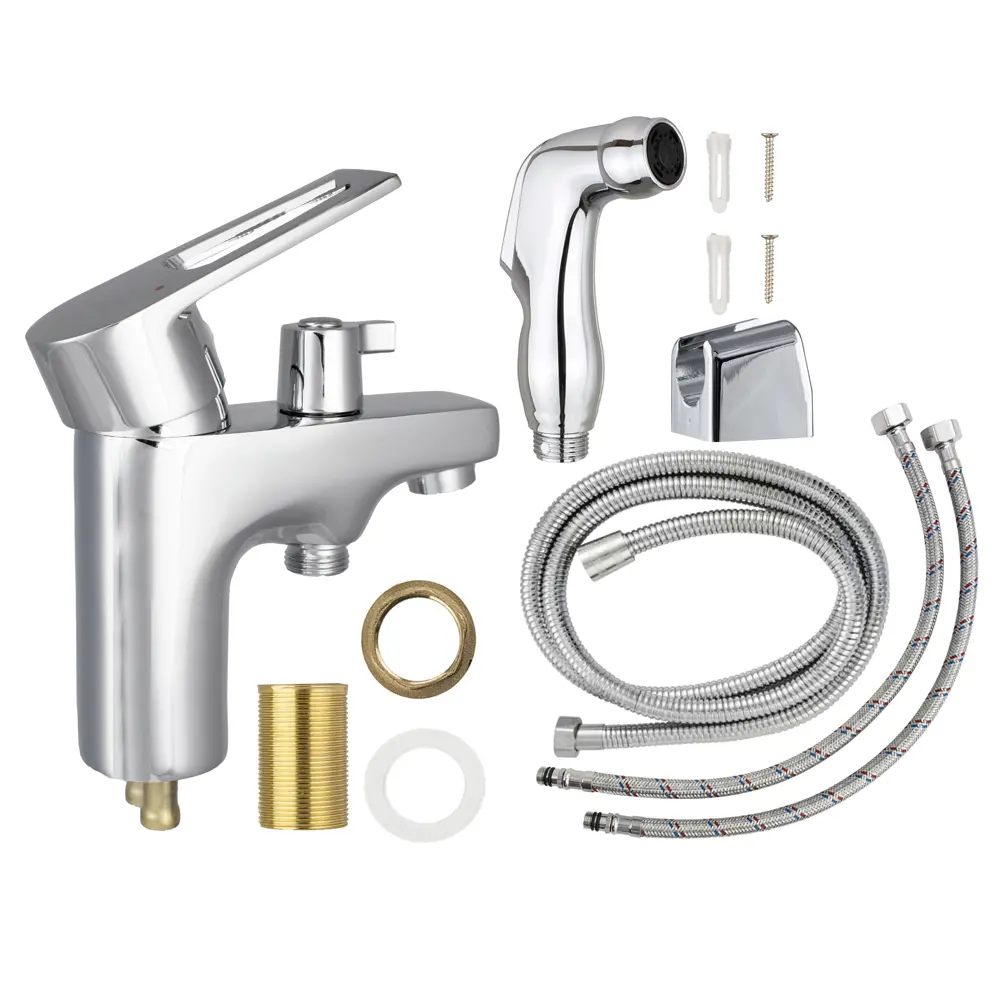 Фото 2 Смеситель для биде POTATO P1246 цвет хром Фото 2 Смеситель для биде POTATO P1246 цвет хром