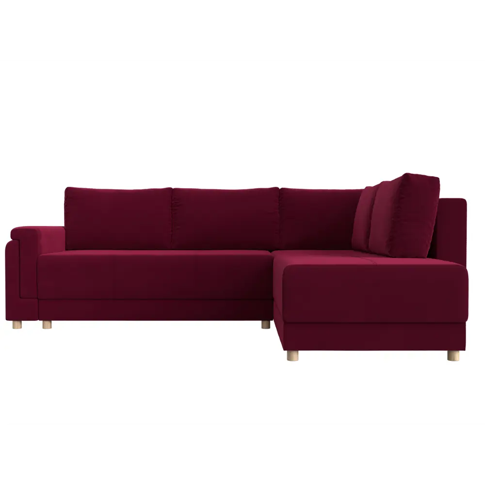 Фото 2 Диван Лига диванов Лига-024 240x92x196 см вельвет цвет красный Фото 2 Диван Лига диванов Лига-024 240x92x196 см вельвет цвет красный