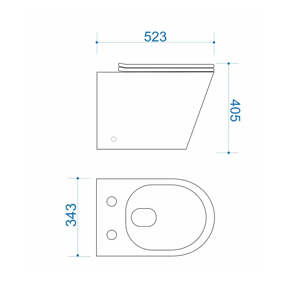 Фото 9 Унитаз приставной с бачком скрытого монтажа комплект 5 в 1 Teymi Helmi HD F14599 кнопка белая/хром