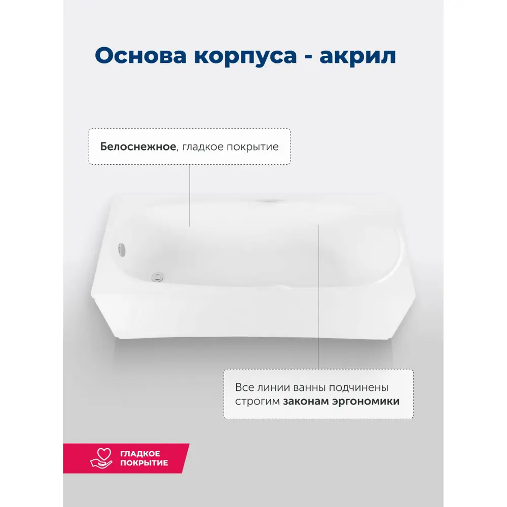 Фото 6 Прямоугольная ванна Aquanet 00347161 акрил 180x80.2см Фото 6 Прямоугольная ванна Aquanet 00347161 акрил 180x80.2см