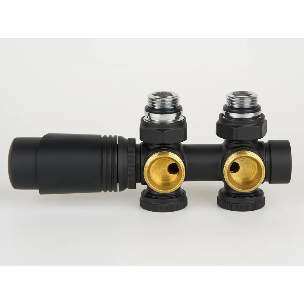 Фото 5 Монтажный комплект для радиатора Guardo Multiflex+ R 1/2"x3/4" латунь черный матовый Фото 5 Монтажный комплект для радиатора Guardo Multiflex+ R 1/2"x3/4" латунь черный матовый