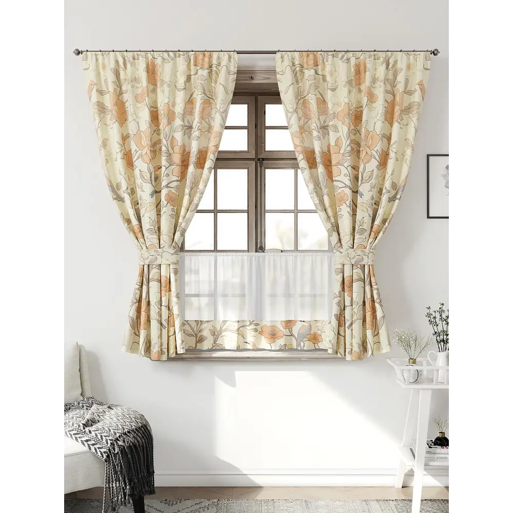 Фото Комплект штор Comfy way Иномик - 78 CW705078-160 на шторной ленте 160x150 см цвет бежевый Фото Комплект штор Comfy way Иномик - 78 CW705078-160 на шторной ленте 160x150 см цвет бежевый