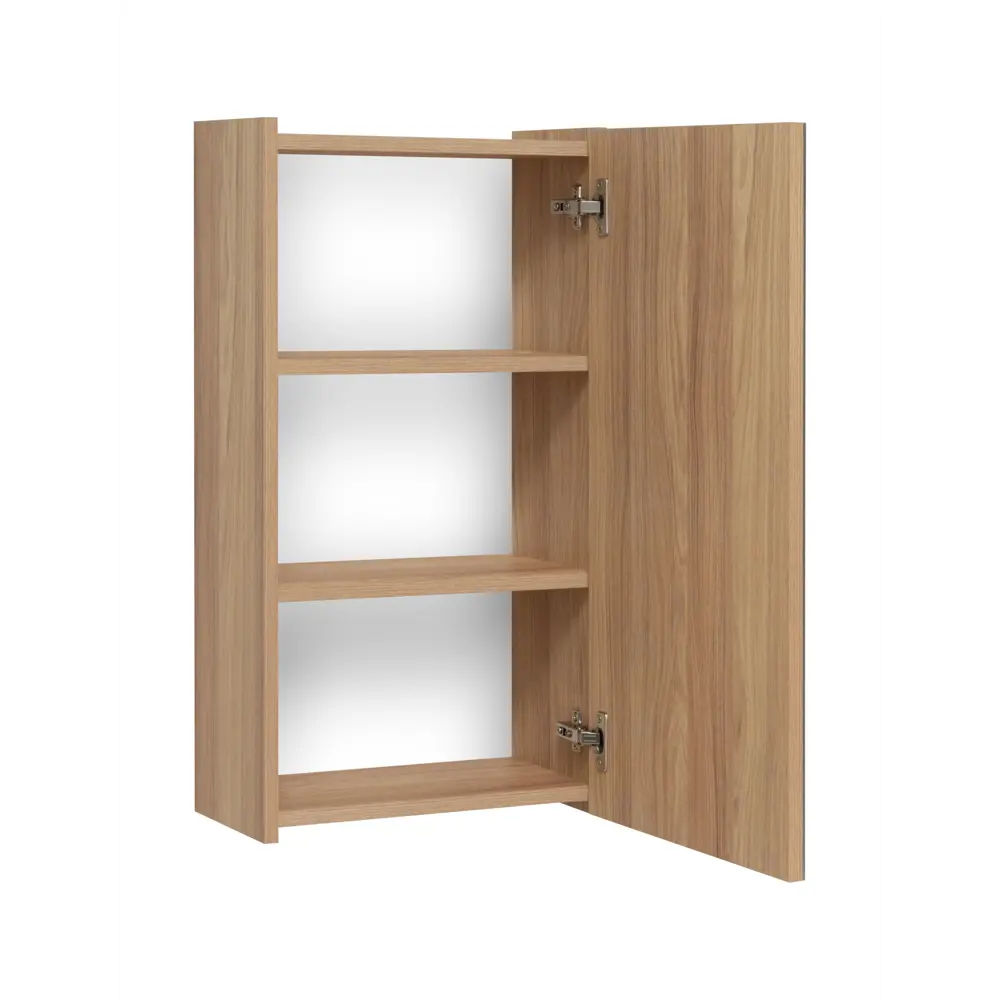 Фото 4 Зеркальный шкаф Runo Кредо 75x40 см лиственница универсальный Фото 4 Зеркальный шкаф Runo Кредо 75x40 см лиственница универсальный