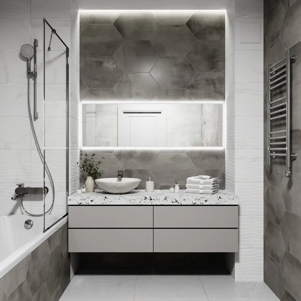 Фото 4 Зеркало со встроенной подсветкой One mirror 14050бсх 50x140 см Фото 4 Зеркало со встроенной подсветкой One mirror 14050бсх 50x140 см