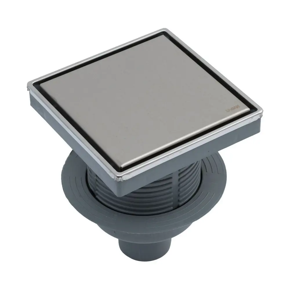 Фото 4 Трап для душа Logan 00330446 сухой затвор 14.2x14.2 см нержавеющая сталь