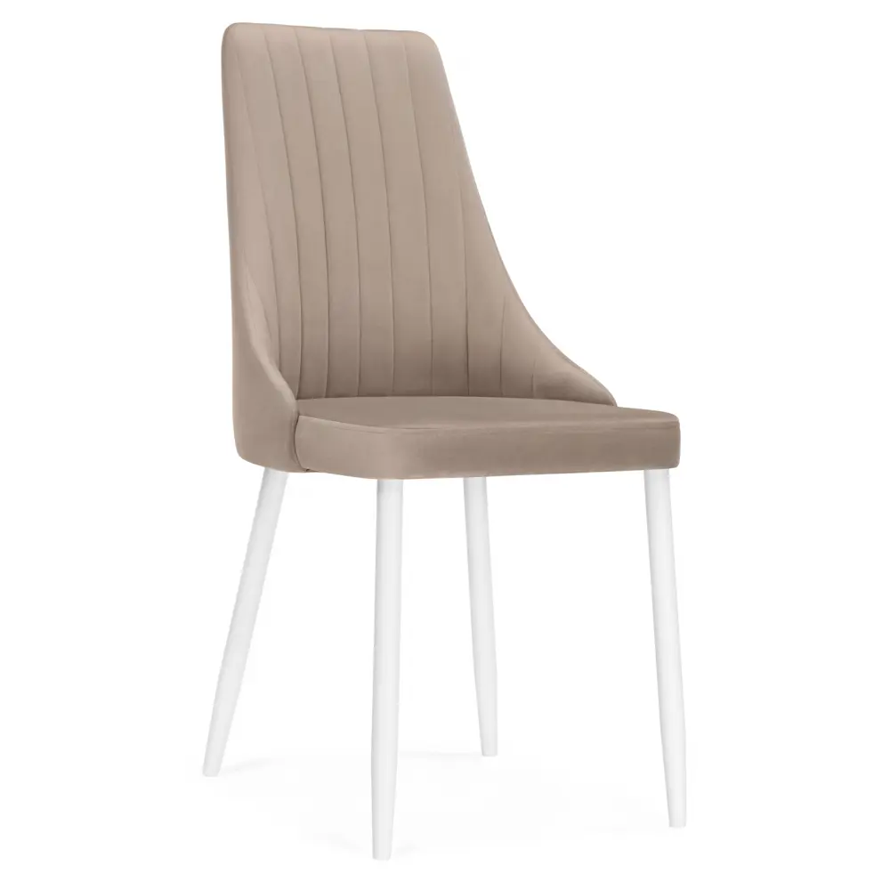 Фото Стул Notta 517124 44x95x60 см велюр цвет бежевый Фото Стул Notta 517124 44x95x60 см велюр цвет бежевый
