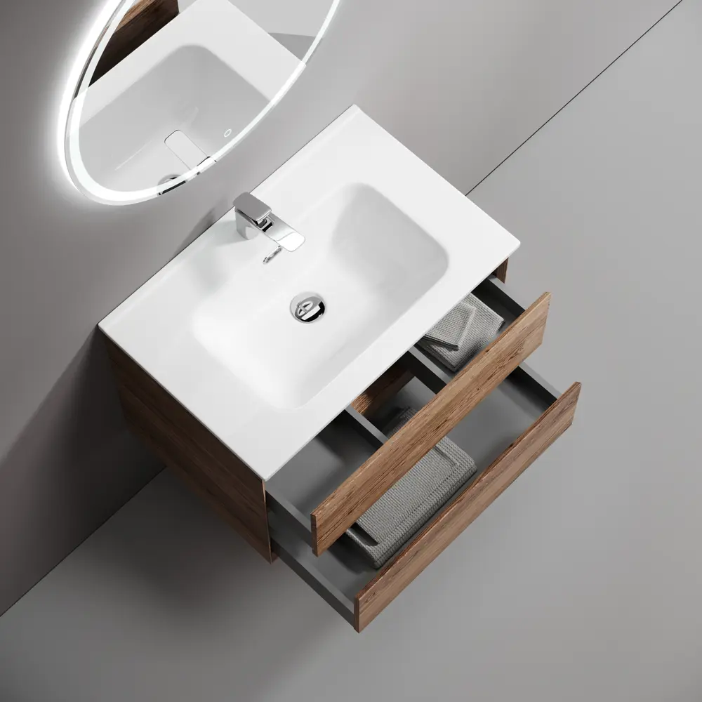 Фото 3 Тумба под раковину Sancos Marmi MR2.070ECH 70 Дуб Чарльстон