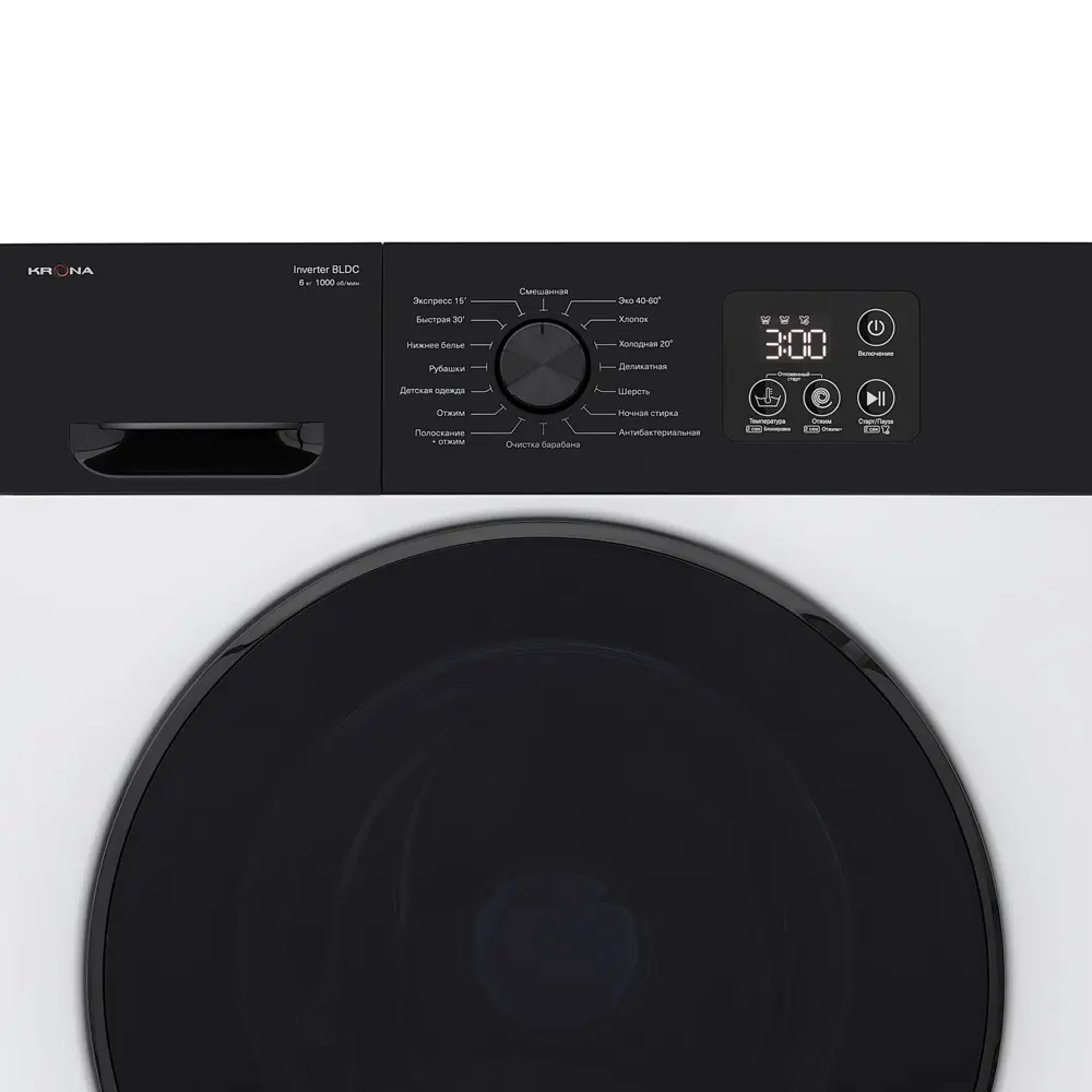 Фото 6 Стиральная машина Krona Rhene white 1000 6k wm 59.8x84.5x44.5 см 6 кг цвет белый Фото 6 Стиральная машина Krona Rhene white 1000 6k wm 59.8x84.5x44.5 см 6 кг цвет белый