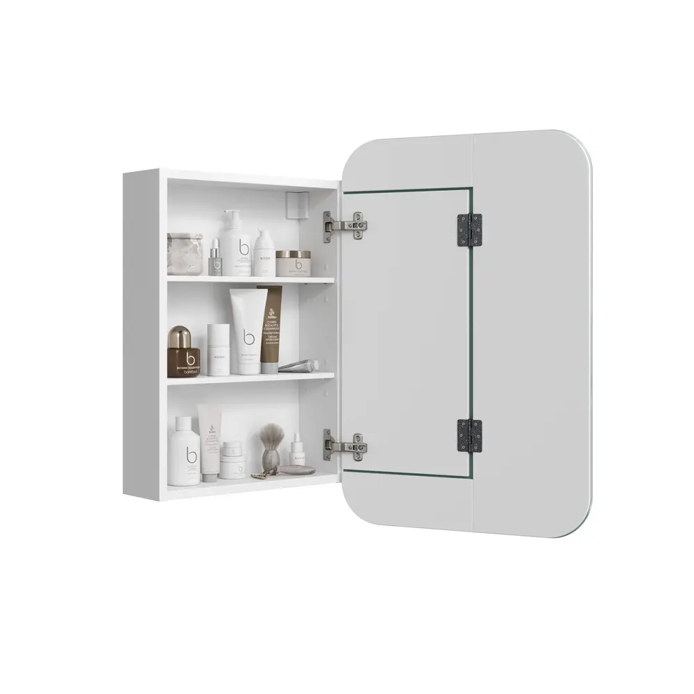 Фото 6 Шкаф зеркальный для ванной Alavann Cosmetic ALV0769001 50 см, с приближением, левый/правый, белый Фото 6 Шкаф зеркальный для ванной Alavann Cosmetic ALV0769001 50 см, с приближением, левый/правый, белый